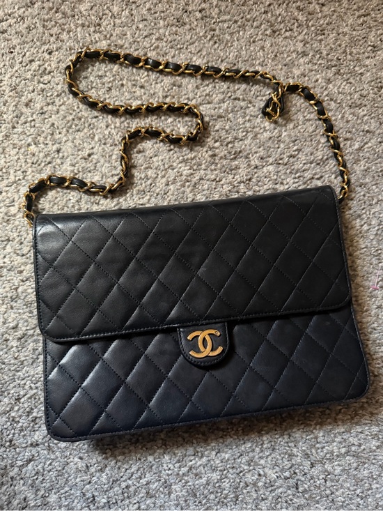 CHANEL Handbags - Vintage Chanel Classic Medium Single Flap Bag Black Lambskin Gold 97’-99’